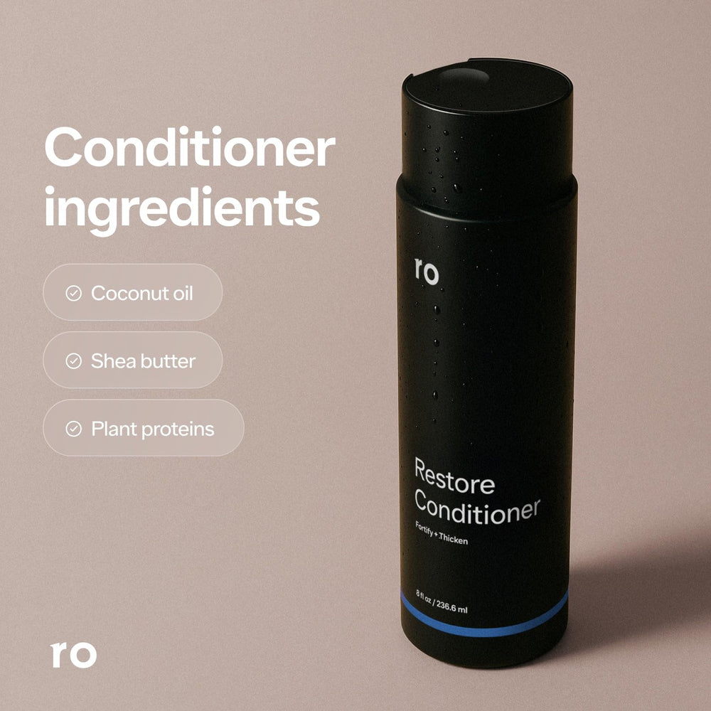 Ro Acondicionador Restore: textura nutritiva que deja el cabello suave.
