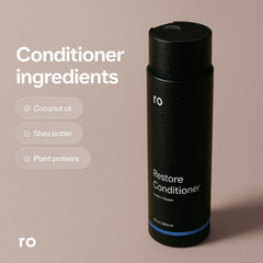 Ro Acondicionador Restore: textura nutritiva que deja el cabello suave.