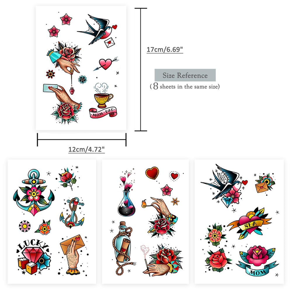 Roarhowl tatuajes retro animales: diseño llamativo para estilos temporales