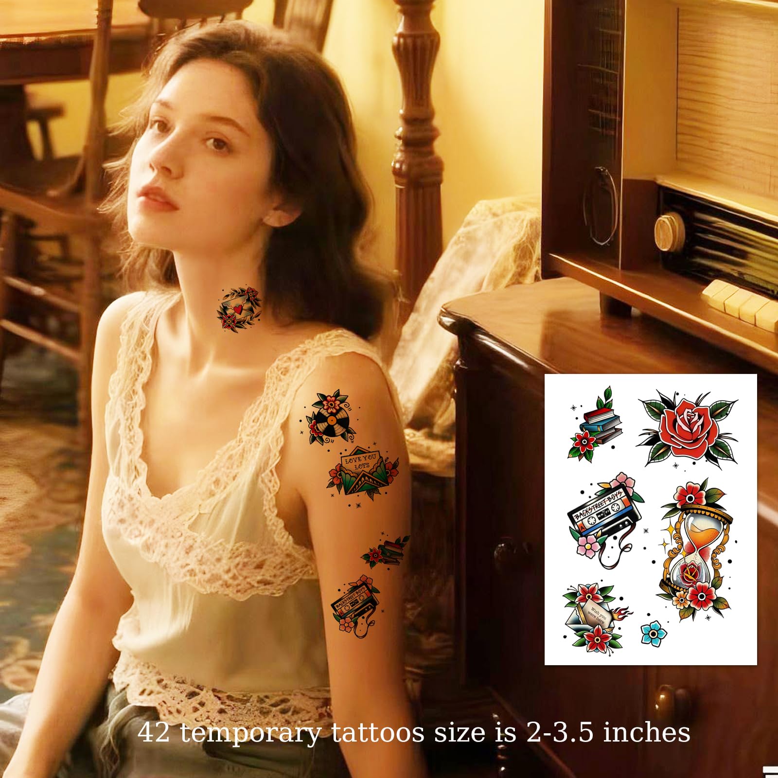 Roarhowl tatuajes retro electrónica antigua: detalles precisos para aspecto auténtico.