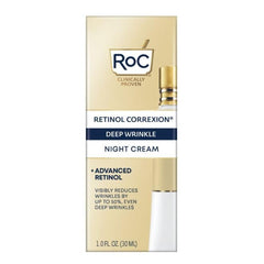 RoC crema nocturna con retinol en botella para piel más suave al despertar