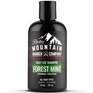 Champú Rocky Mountain Barber Company para hombre, aroma árbol de té y menta para todo tipo de cabello