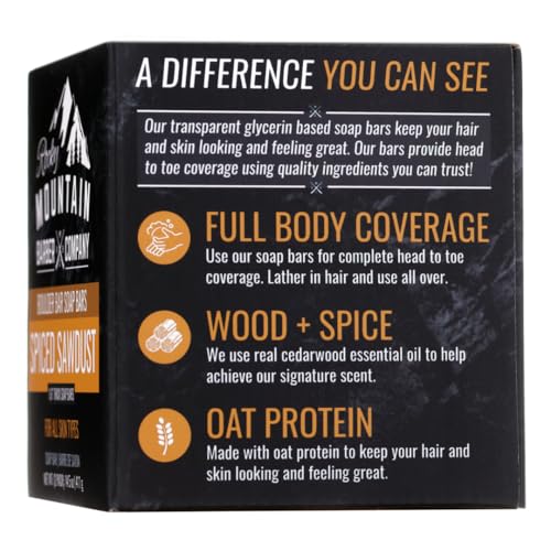 Rocky Mountain Barber Company jabón de glicerina transparente con hidratación suave.