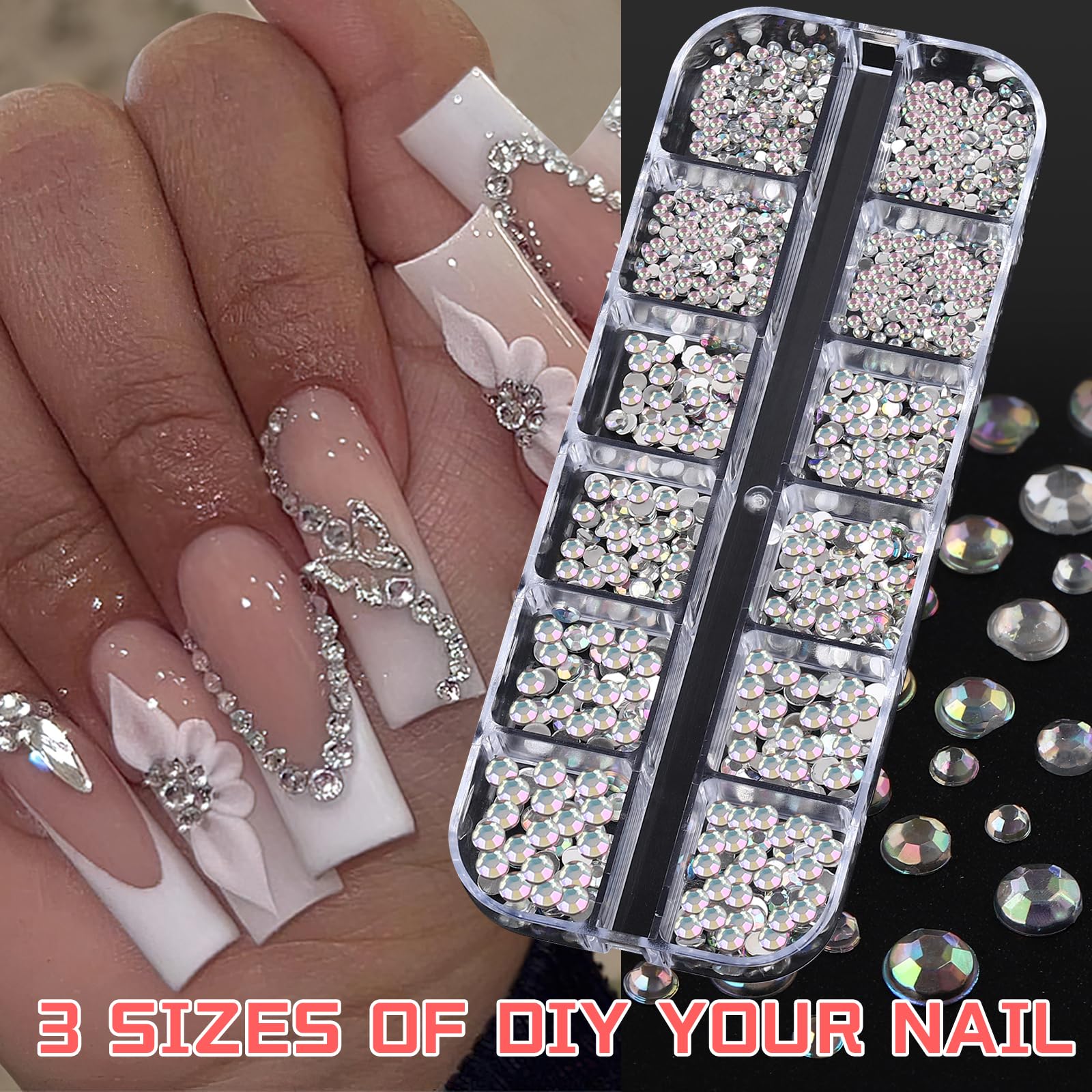 ROFIBUT accesorios DIY nail art, formas variadas para artes manuales
