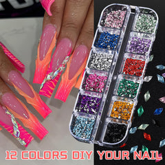 ROFIBUT brillos flat-back, adornos fáciles para nail art rápido