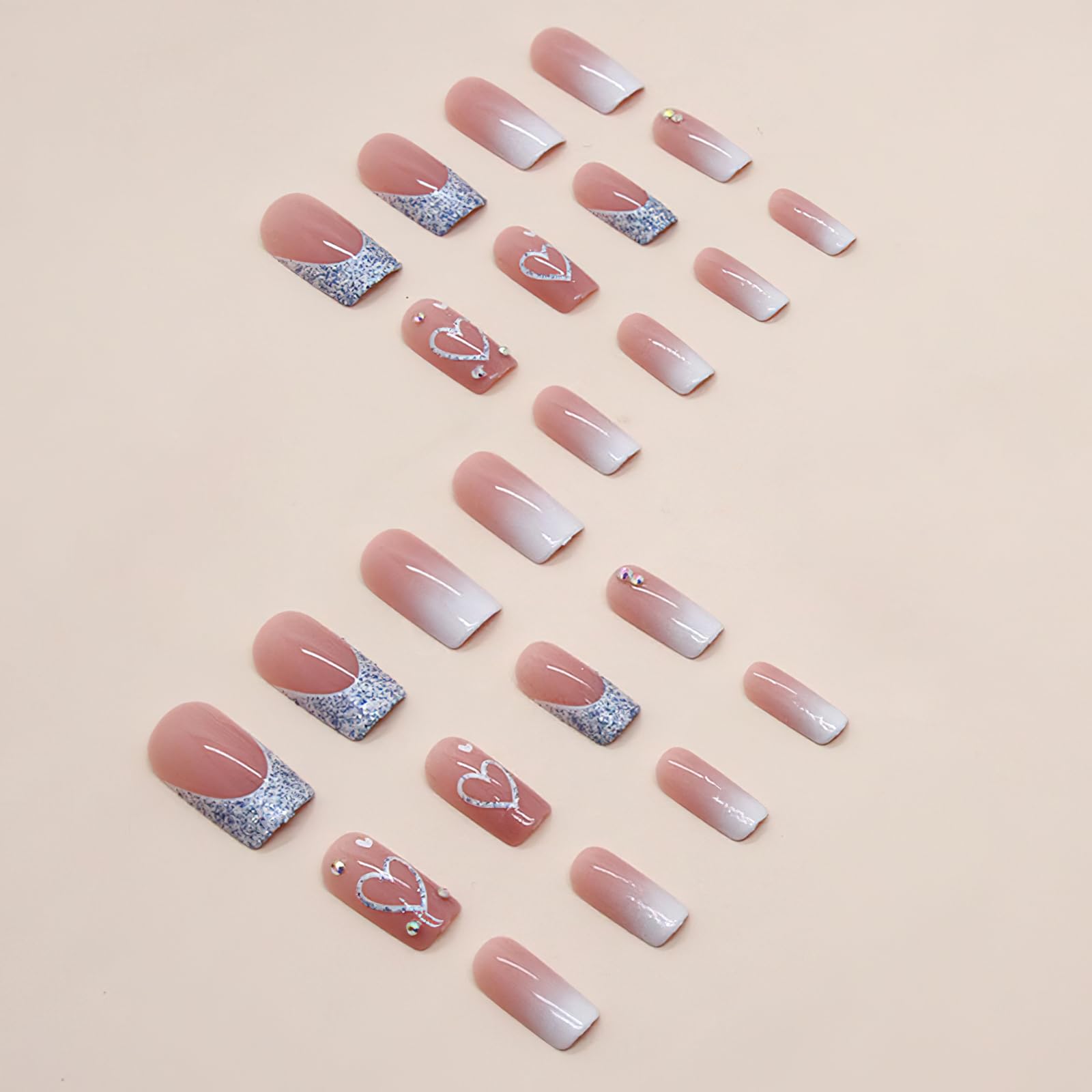 ROFIBUT uñas Frances 12 tallas diferentes para ajuste perfecto.