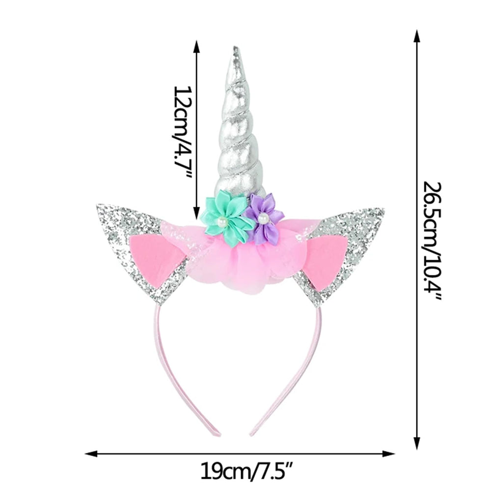 Diadema Roffiy unicornio con flores para un estilo romántico