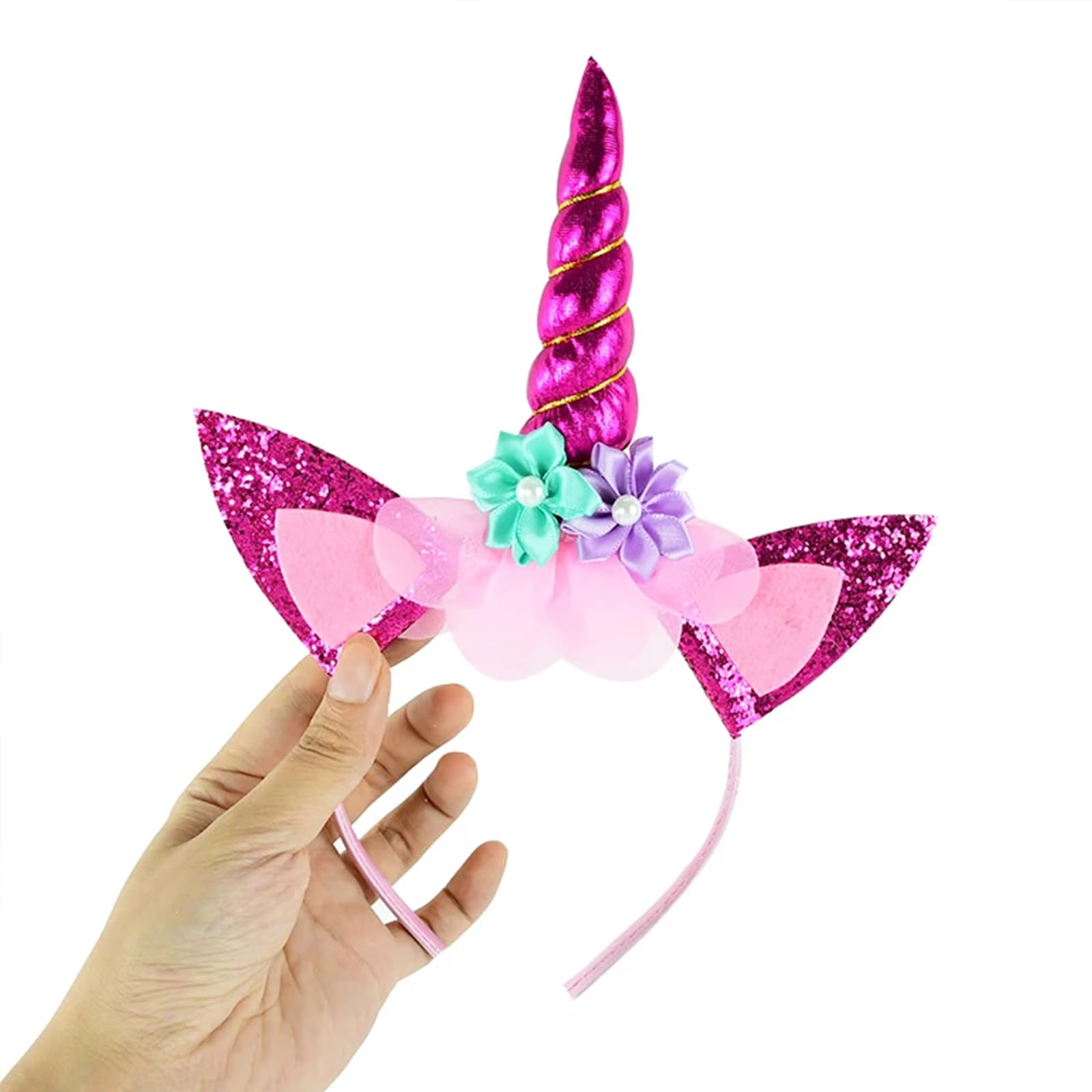 Diadema Roffiy unicornio diseño delicado para fotos y fiestas