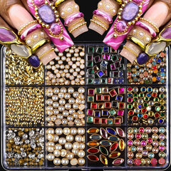 ROFIBUT charms punk diamantes 3D para uñas, para un look audaz y moderno.