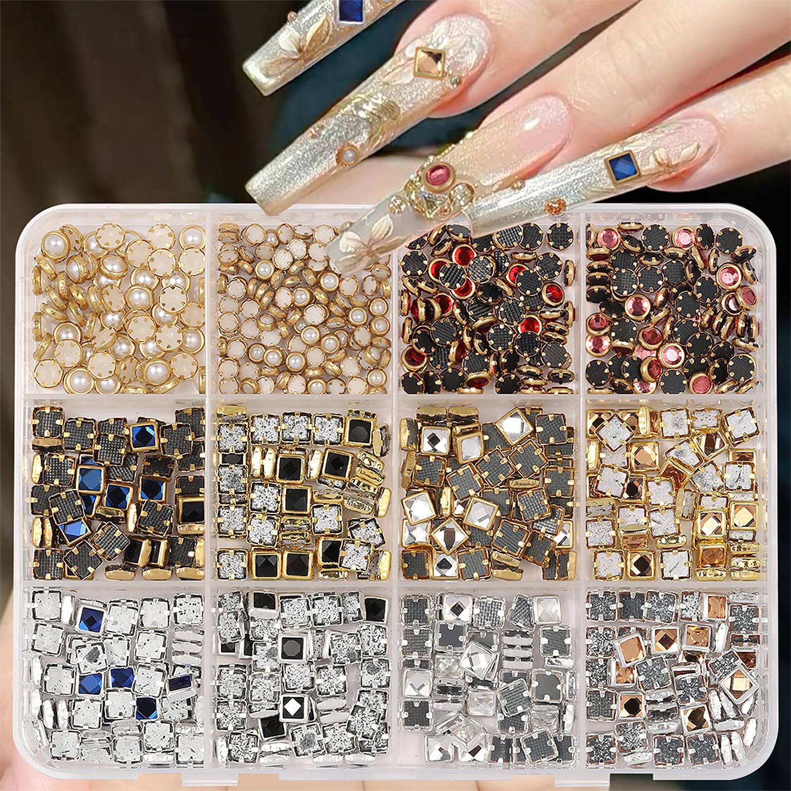 ROFIBUT charms uñas 3D lujo — brillo duradero para un look elegante.