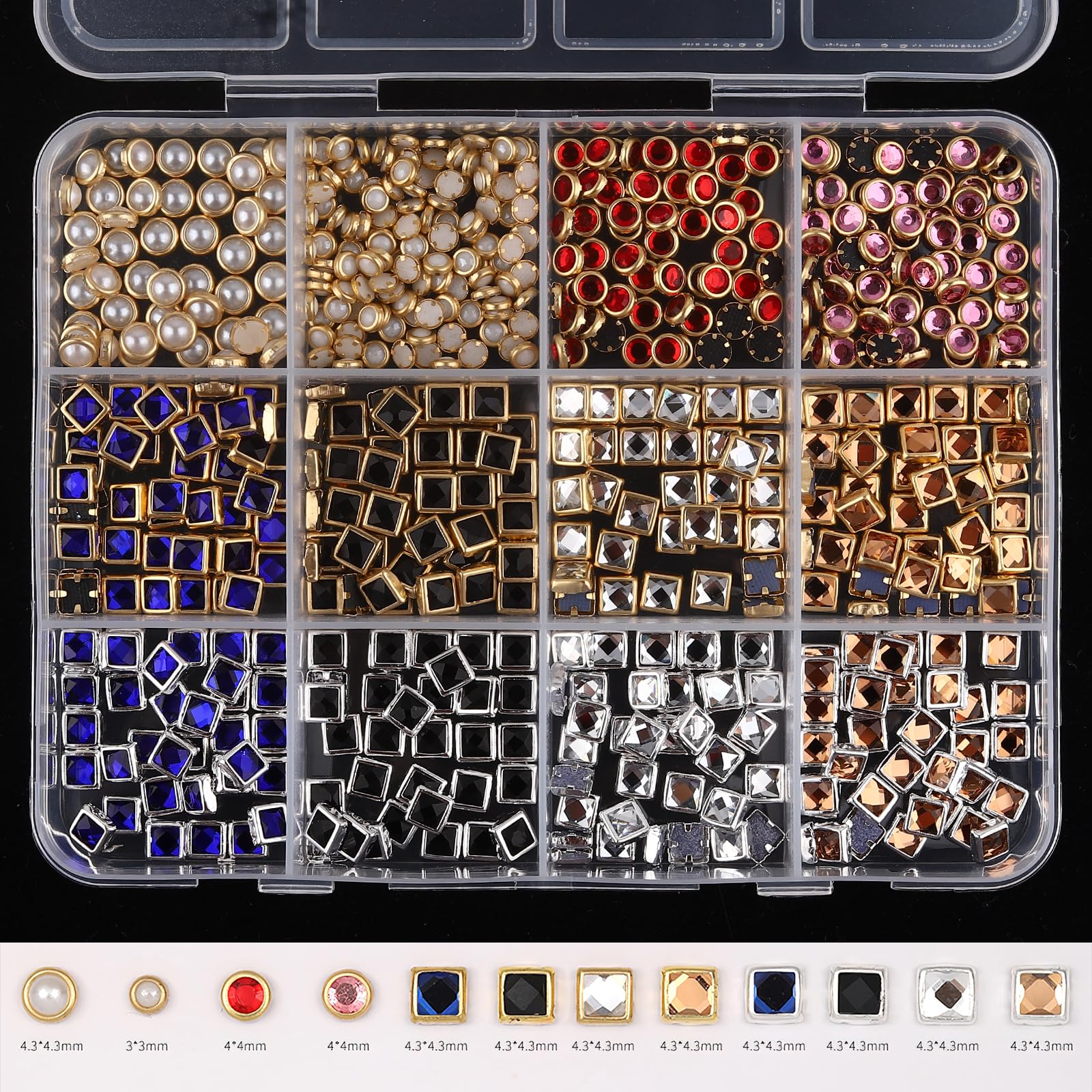 ROFIBUT charms uñas punk diamantes — estilo audaz para ocasiones especiales.