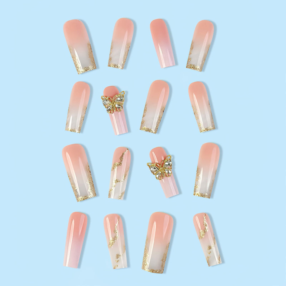 ROFIBUT pack 24 uñas con pegamento jelly reutilizable