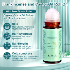 Roll-On Aceite Ricino Orgánico, detalle del rodillo, para aplicación suave.