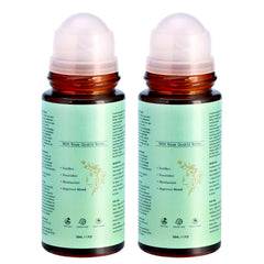 Roll-On Aceite Ricino Orgánico con Incienso y Cuarzo Rosa, para piel radiante.