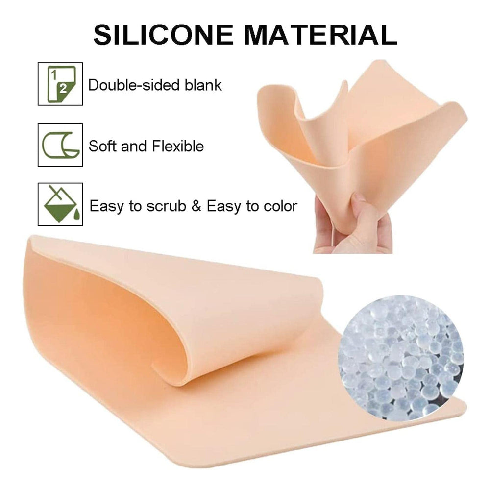 Romlon, piel de práctica tatuaje 8x6 pulgadas, superficie amplia para trazos.