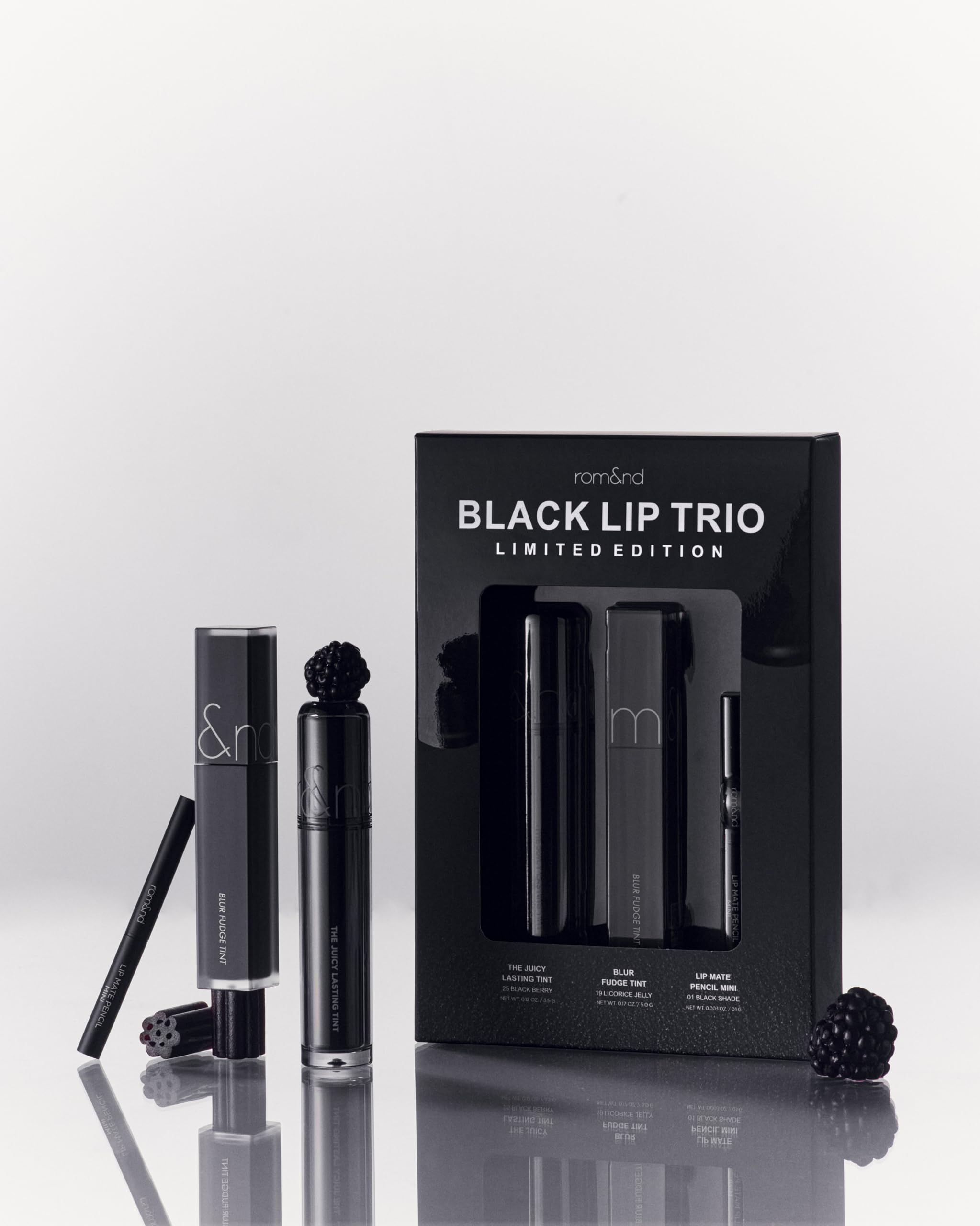 Rom&nd BESO NEGRO TRIO capas para intensidad personalizable y estilo adaptable.