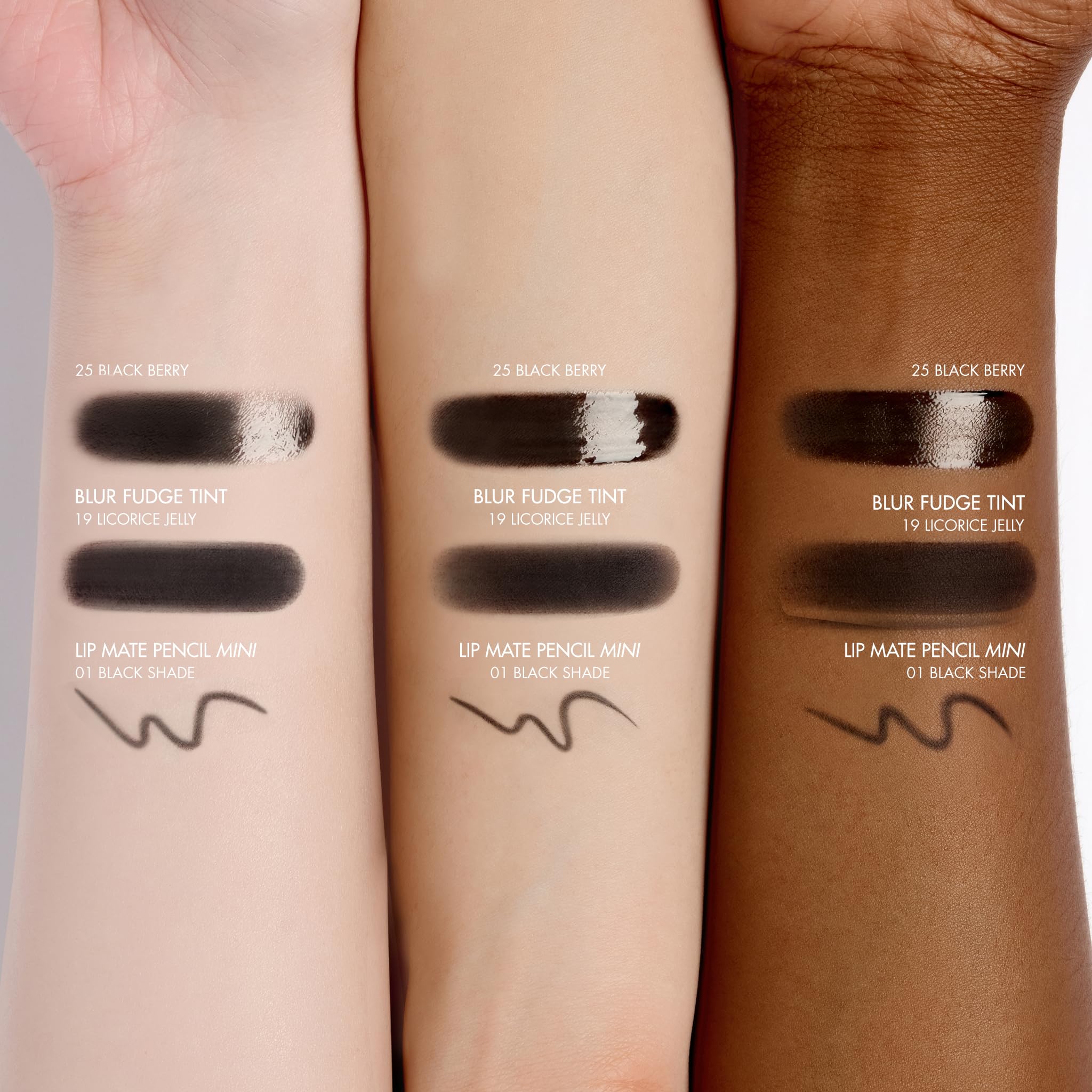 Rom&nd BESO NEGRO TRIO delineador labial para definir contornos con precisión.