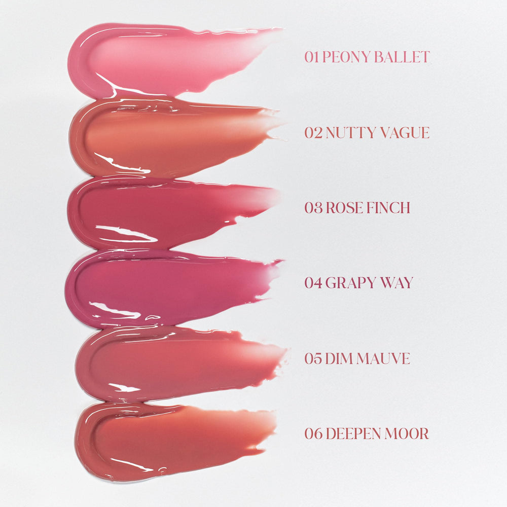 romnd glasting color gloss 04 grapy-way, aplicación rápida para retoques en cualquier momento