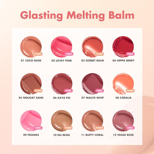 rom&nd GLASTING MELTING BALM 07 Mauve Whip color construible para mayor intensidad.