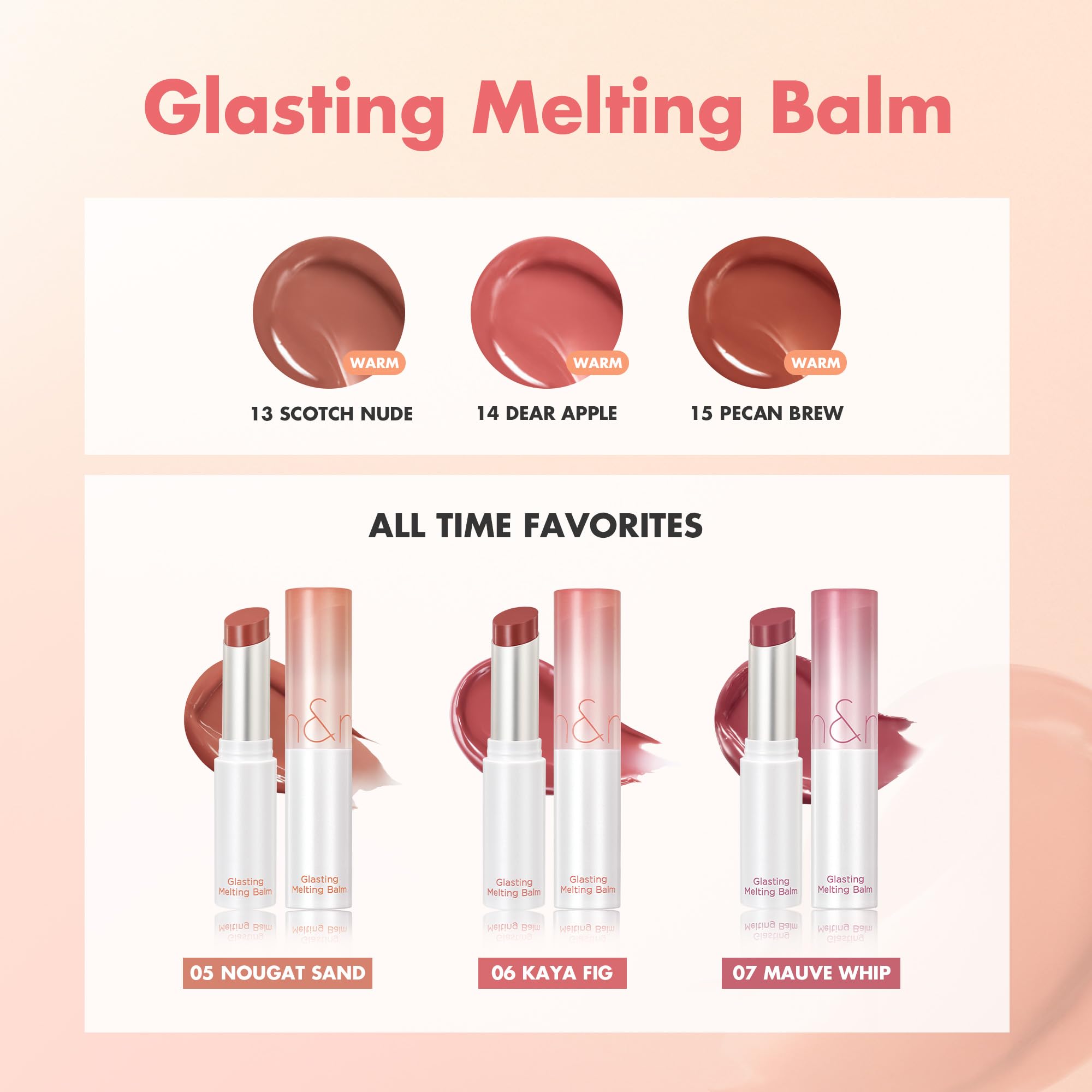 romnd GLASTING MELTING BALM #12 Veiled Rose uso diario para retoques
