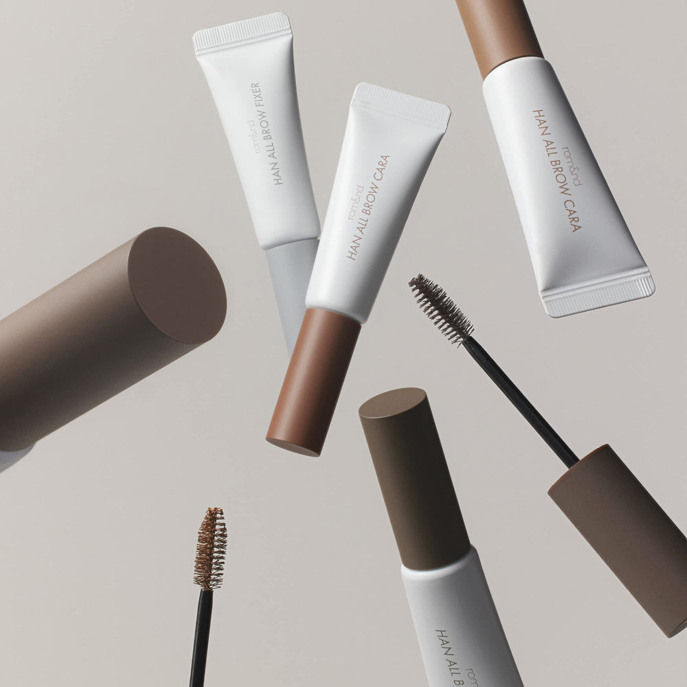 rom&nd HAN ALL BROW CARA 03 Modern Beige facilita limpieza suave al retirarlo con aceite
