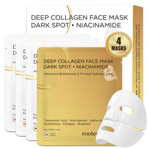 RootedGrace mascarilla colágeno nocturna en gel frente, despierta con piel luminosa.