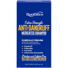 RootStim champú botella frontal, limpieza suave para cuero cabelludo.