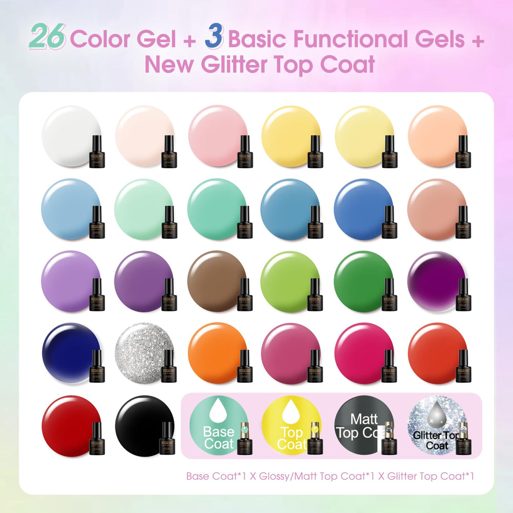 ROSALIND base coat esmalte gel, base estable para cobertura uniforme