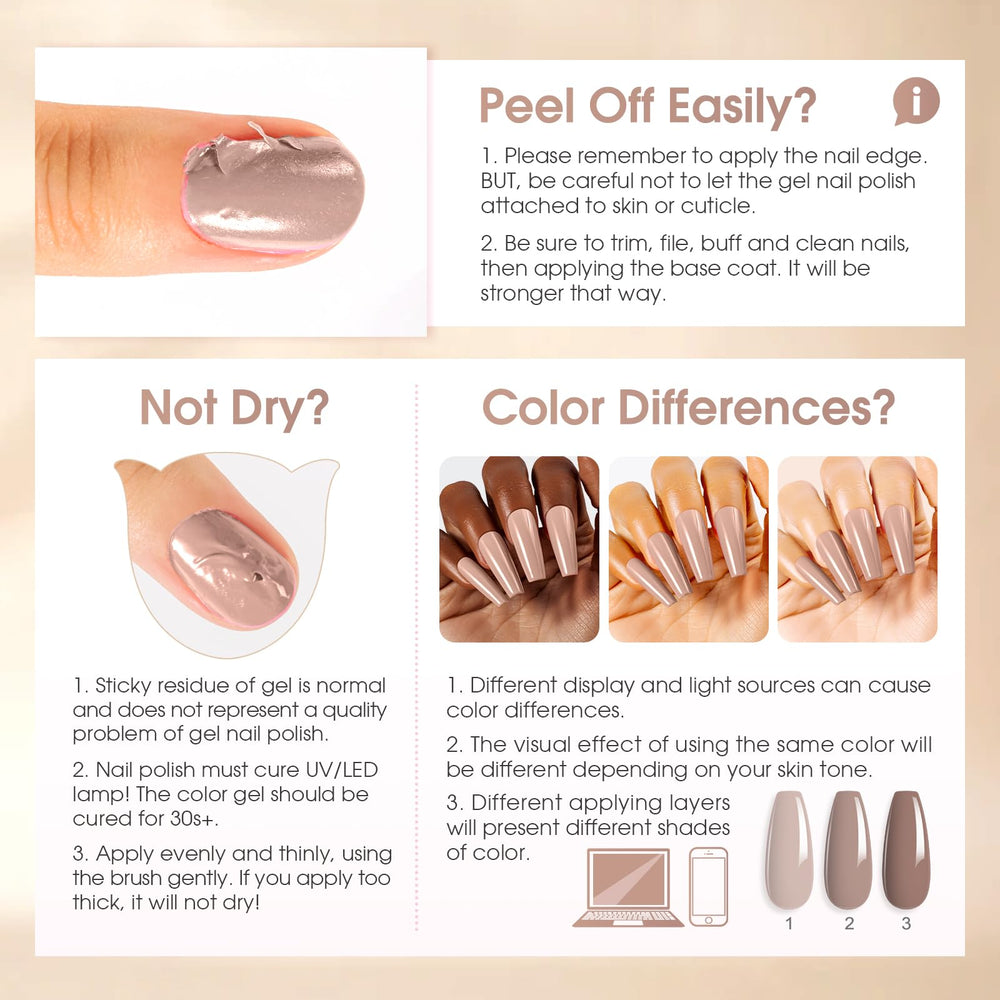 ROSALIND esmalte gel nude: diseño cómodo para manicura en casa