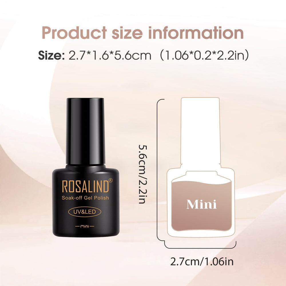 ROSALIND esmalte gel nude: presentación compacta lista para kit de uñas
