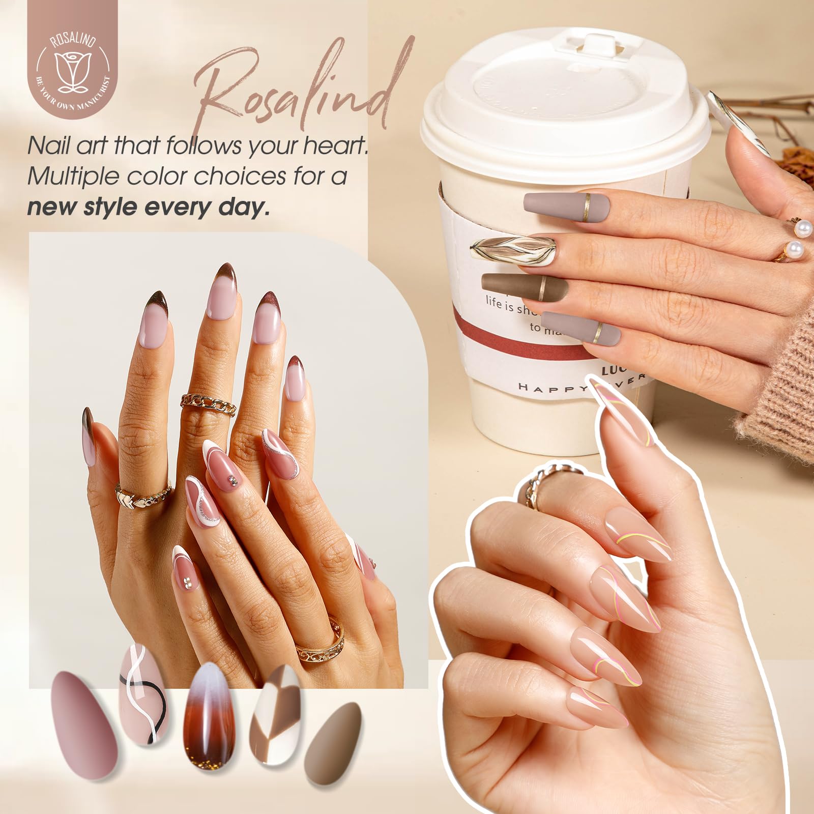 ROSALIND esmalte gel nude: opción de regalo ideal para amantes de uñas