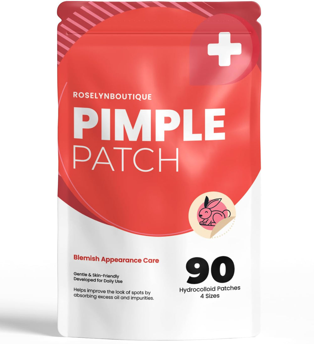 ROSELYNBOUTIQUE parche hidrocoloide para acne, aplicado para despertar con piel más limpia.