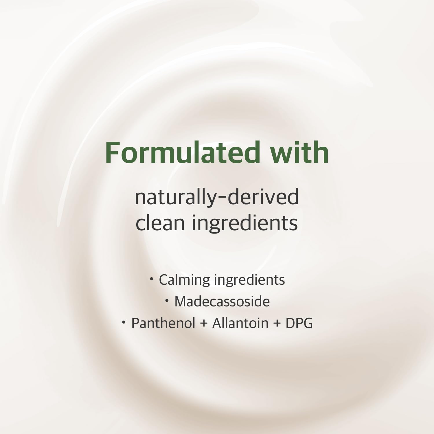 ROUND LAB Mugwort Calming Cream, aplicación en piel, se esparce fácilmente para uso diario.