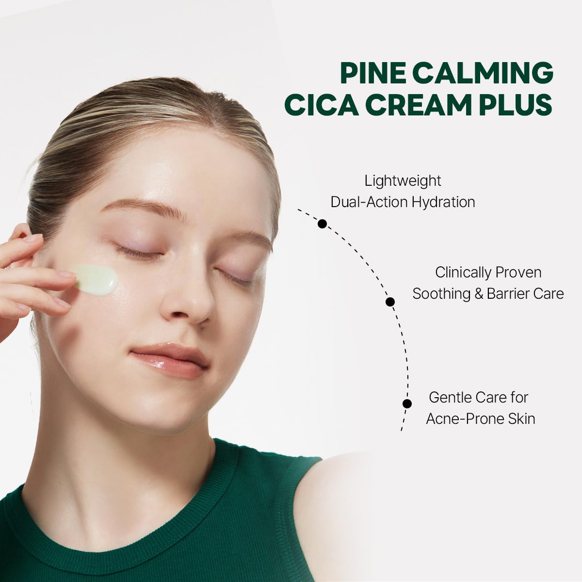 ROUND LAB Pine Cica Calming Cream Plus, textura gel-crema, hidratación ligera para irritaciones