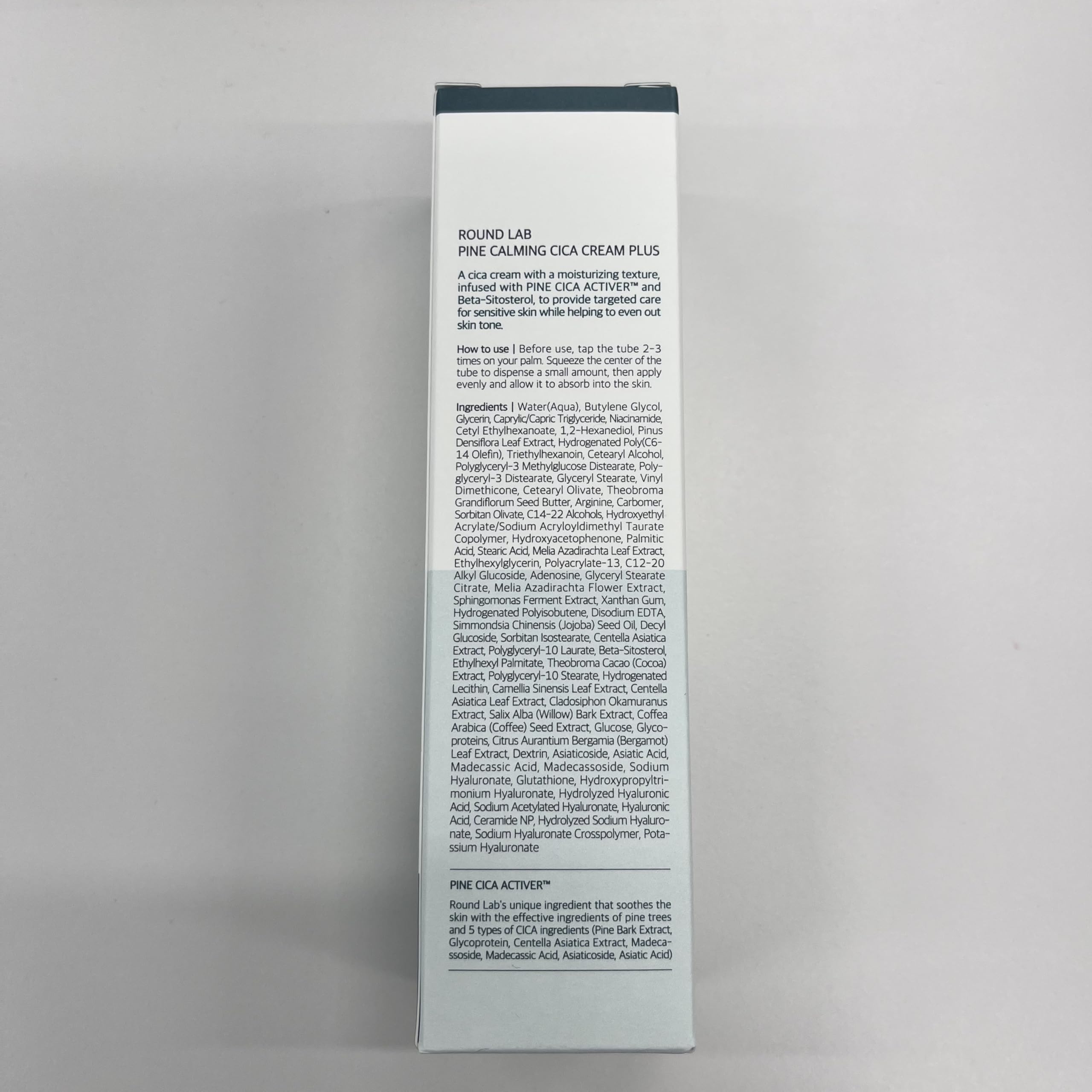 ROUND LAB Pine Cica Calming Cream Plus, uso diario para rutina de cuidado facial