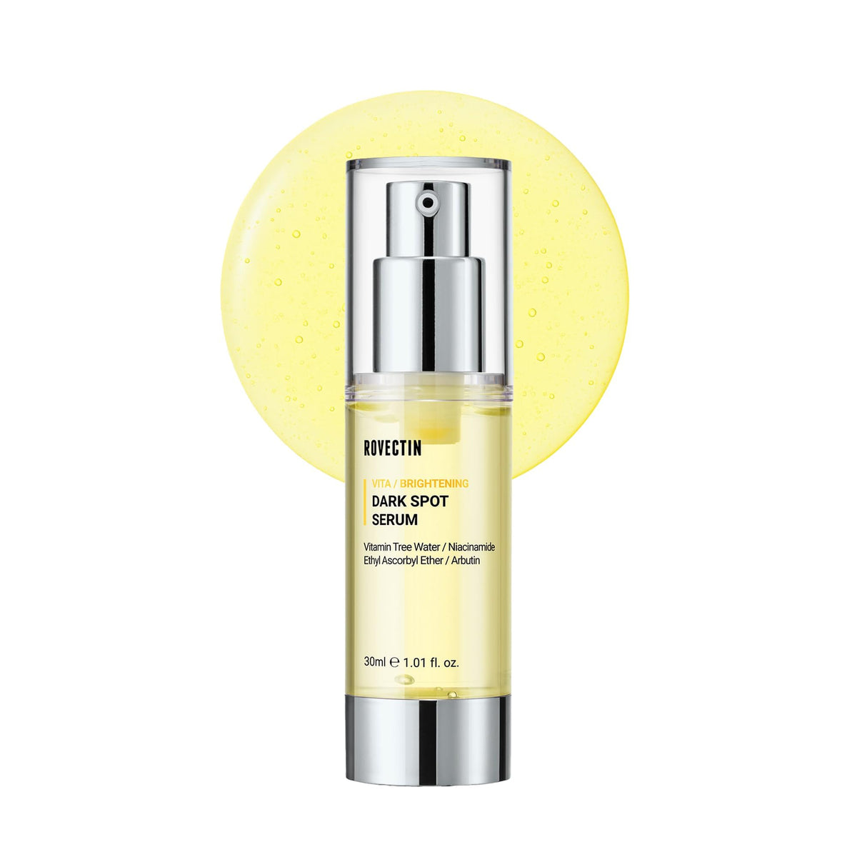ROVECTIN Vita Dark Spot Serum frasco de 30 ml para tono más uniforme y luminoso.