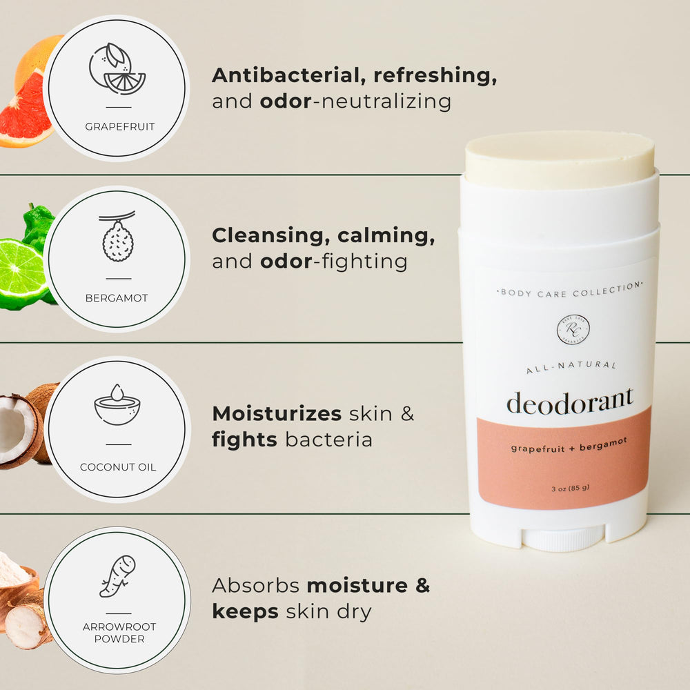Desodorante Rowe Casa Organics, aroma cítrico-floral que brinda frescura diaria.