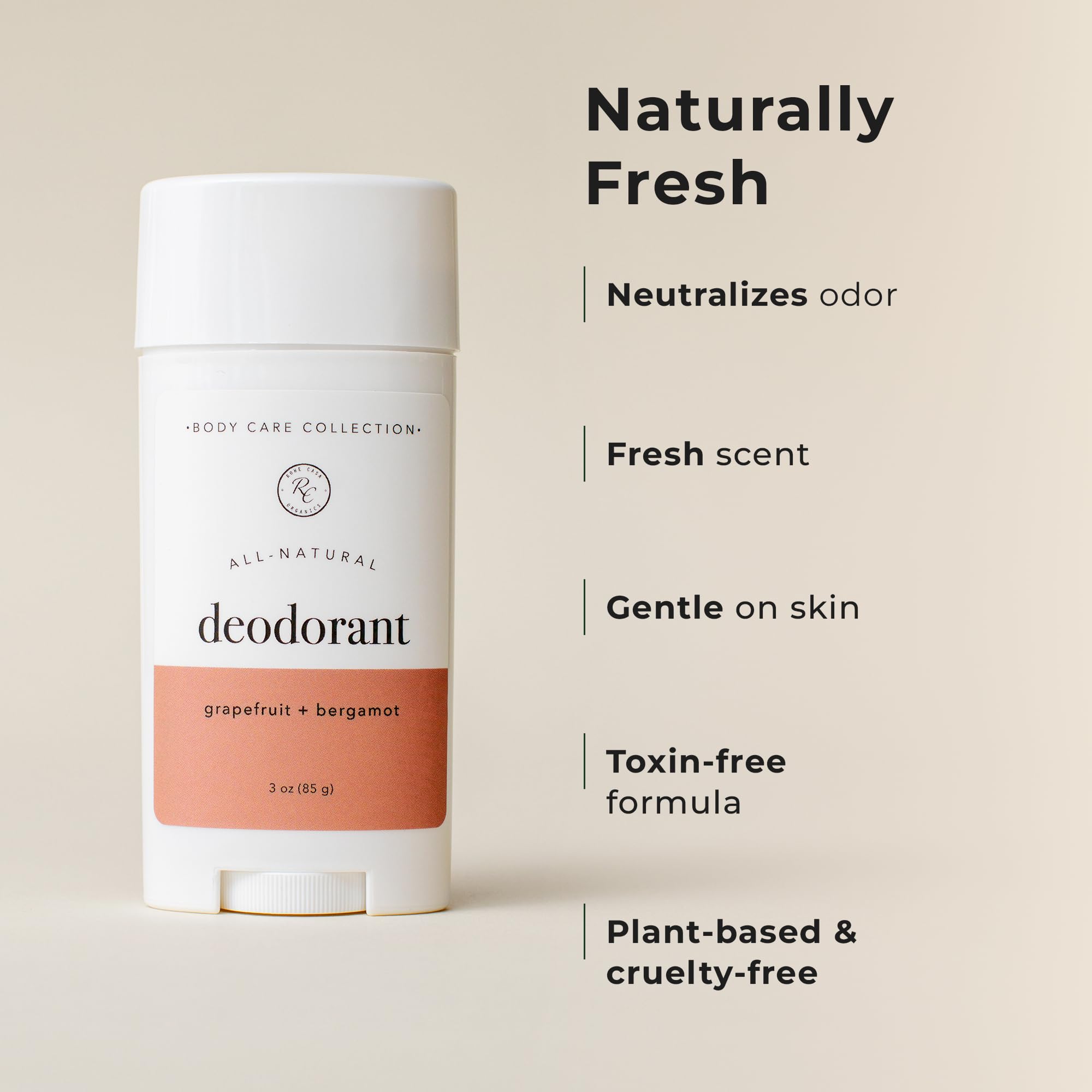 Desodorante Rowe Casa Organics sin aluminio, opción natural.