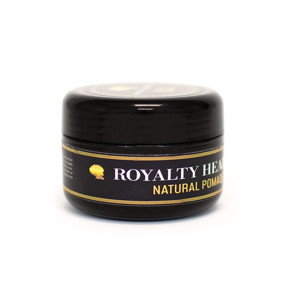 Royalty Headwear pomada, textura sedosa, peinado rápido y estilo duradero.