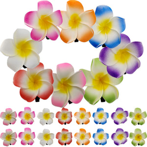 ROYHOO flor hawaiana de foam, clip colorido para peinado de playa y fiesta tropical