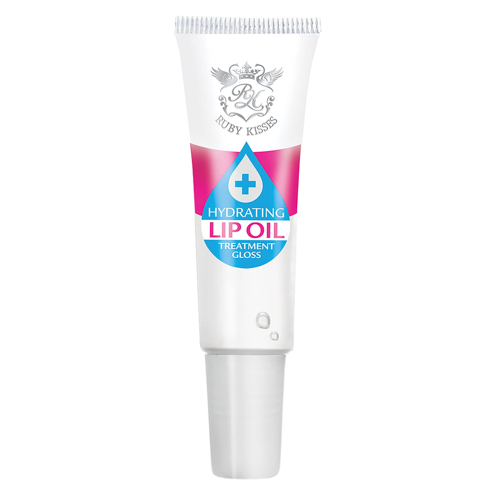 Ruby Kisses aceite labial cacao manteca ofrece nutrición y barrera.