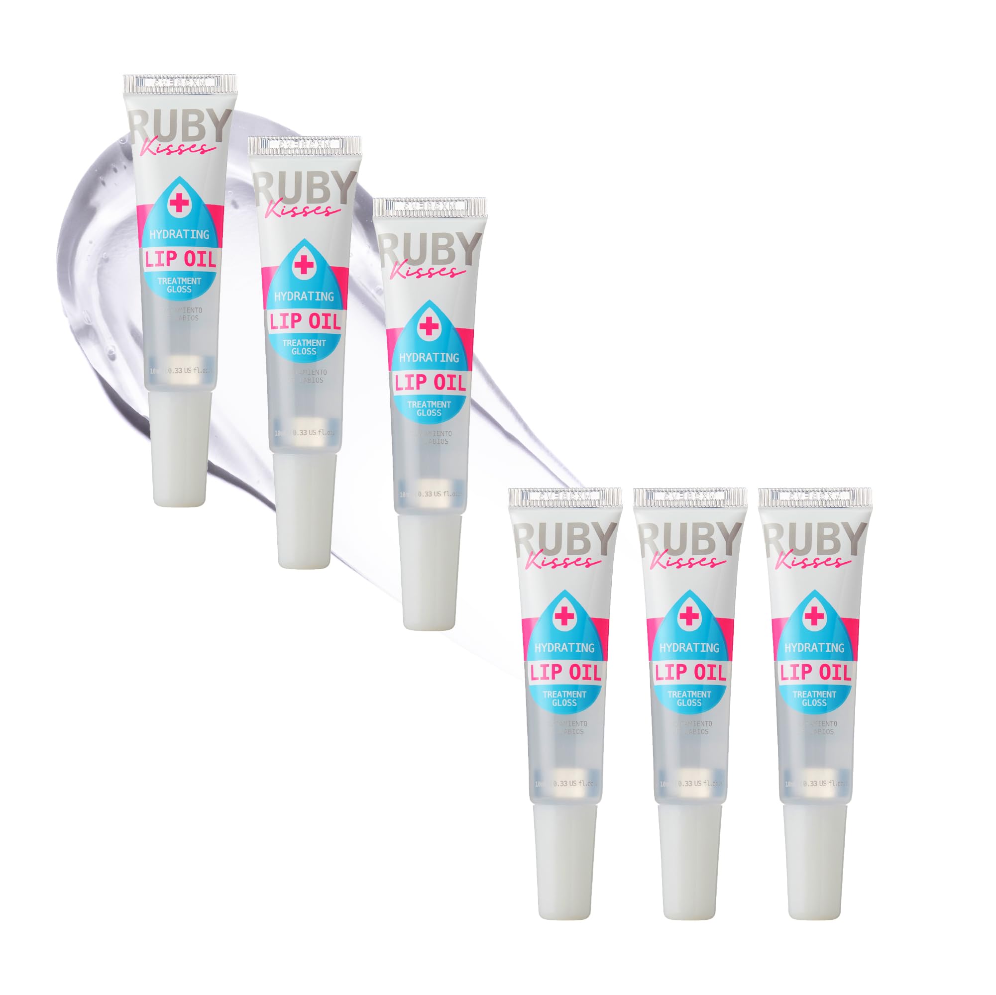 Ruby Kisses Aceite Labial Hidratante, bote: hidratación profunda para labios suaves durante todo el día.