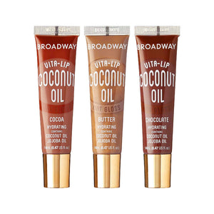 Ruby Kisses Broadway brillo labial cacao: hidratación suave y acabado brillante para el día.