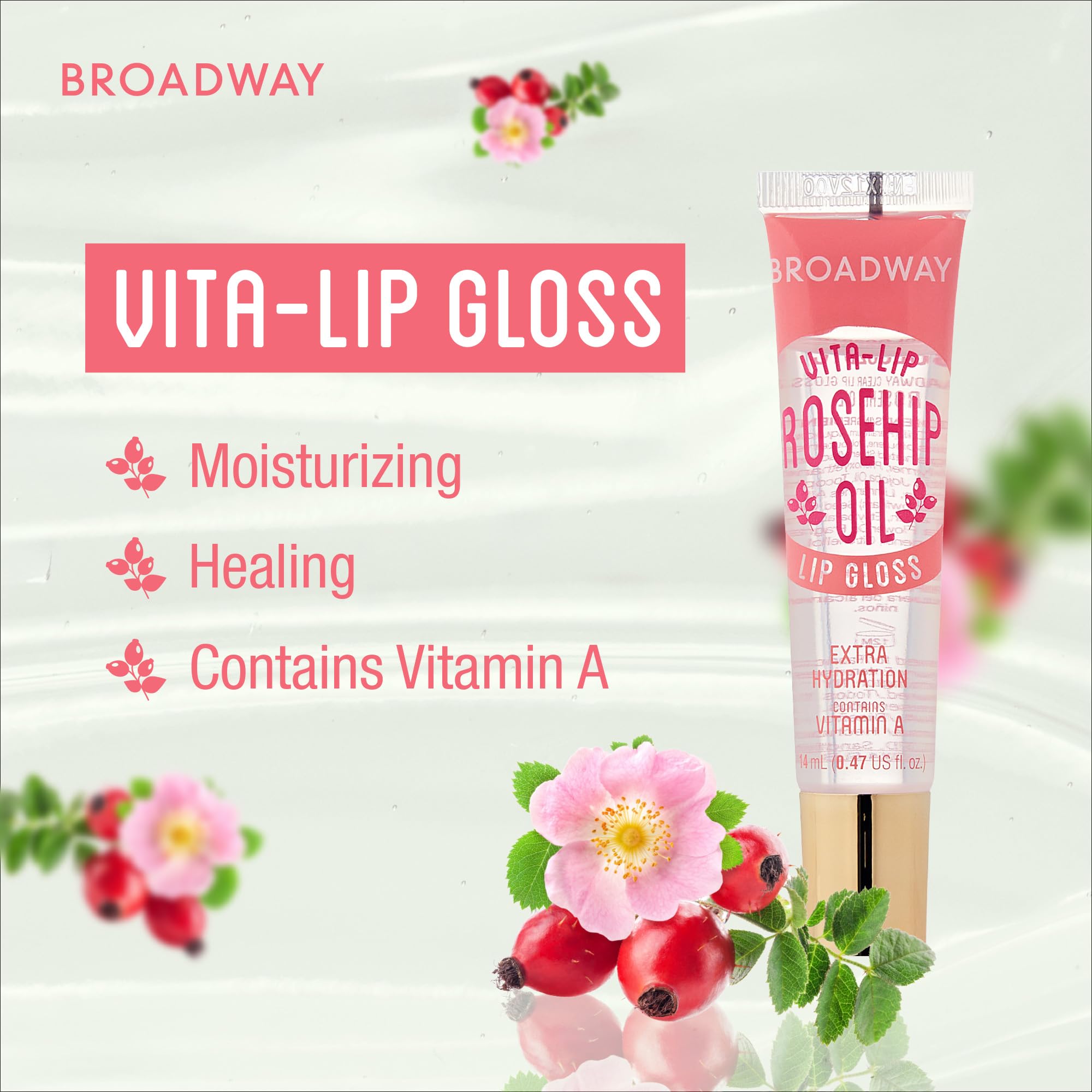 Broadway Vita-Lip brillo labial de alta duración que realza el color natural