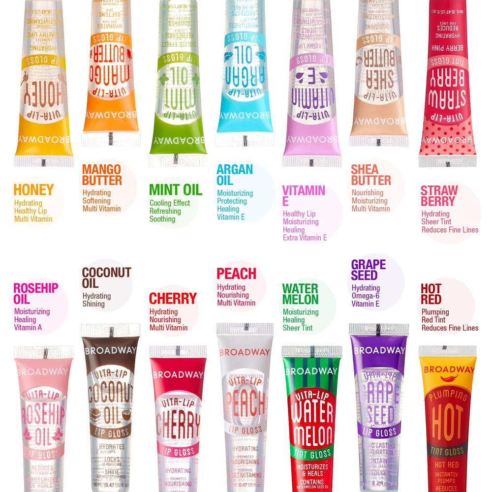 Pack de 6 unidades de Vita-Lip Gloss para uso diario.