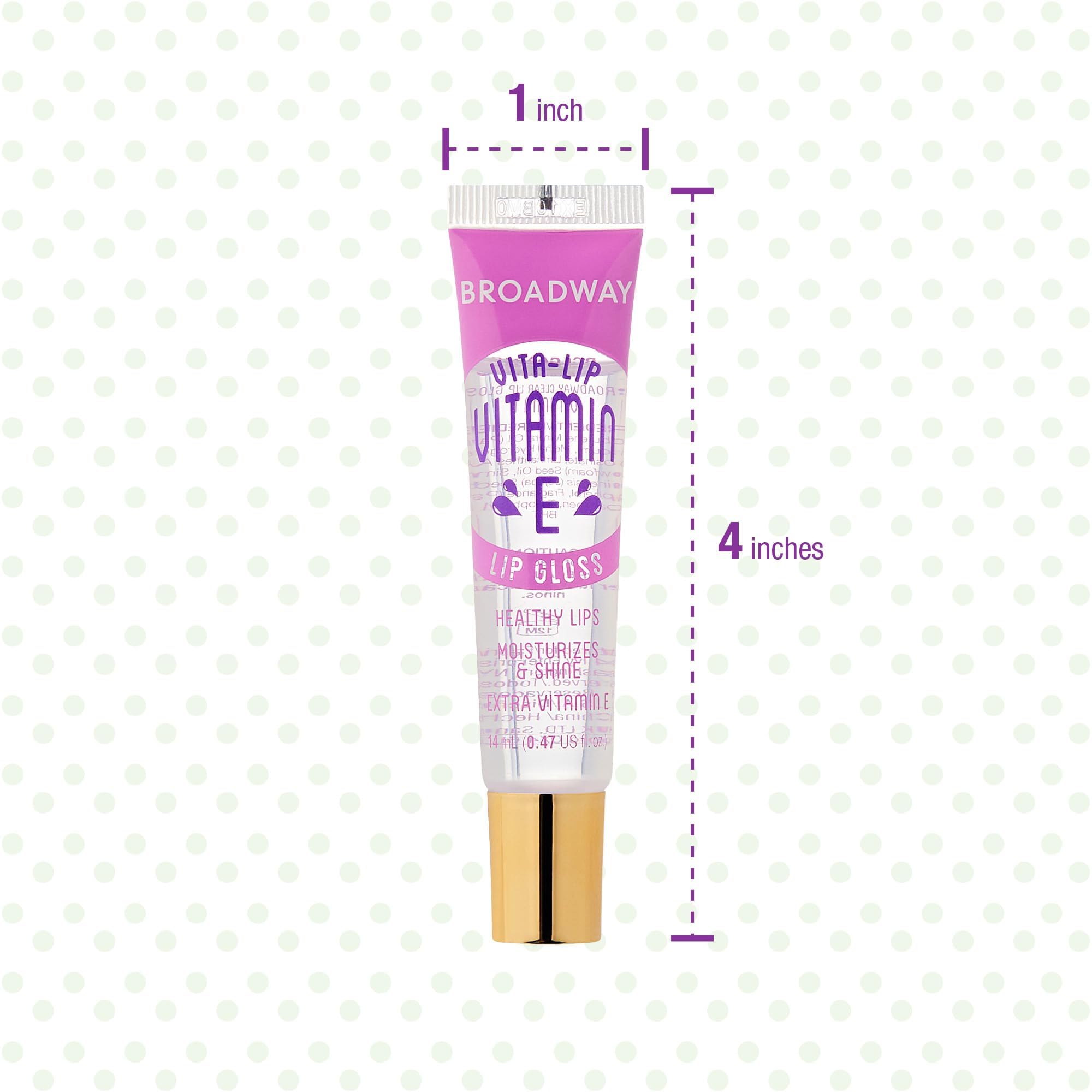 Labios iluminados con Vita-Lip Gloss y brillo duradero.