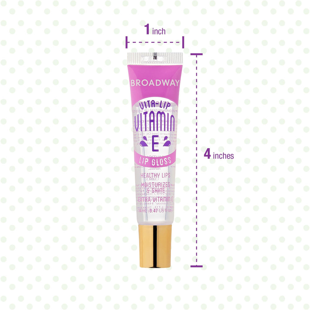 Labios iluminados con Vita-Lip Gloss y brillo duradero.