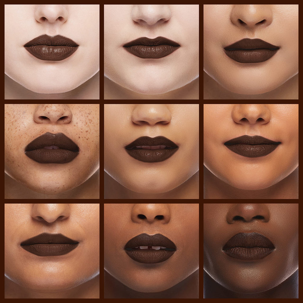 Ruby Kisses lapiz perfil labios automatico marron oscuro, combina con labiales para un look completo.