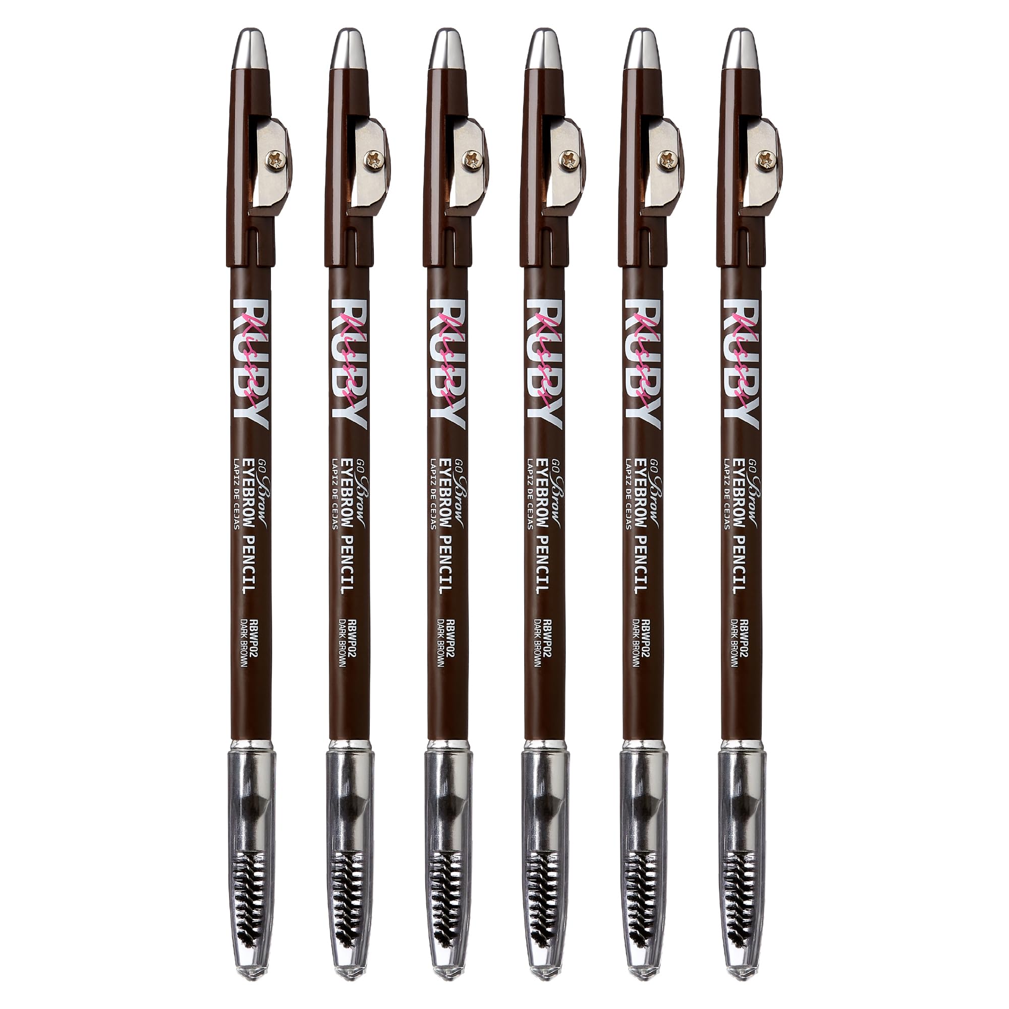 Ruby Kisses Kiss Go Brow lapiz madera marron oscuro para definir cejas con resultado natural