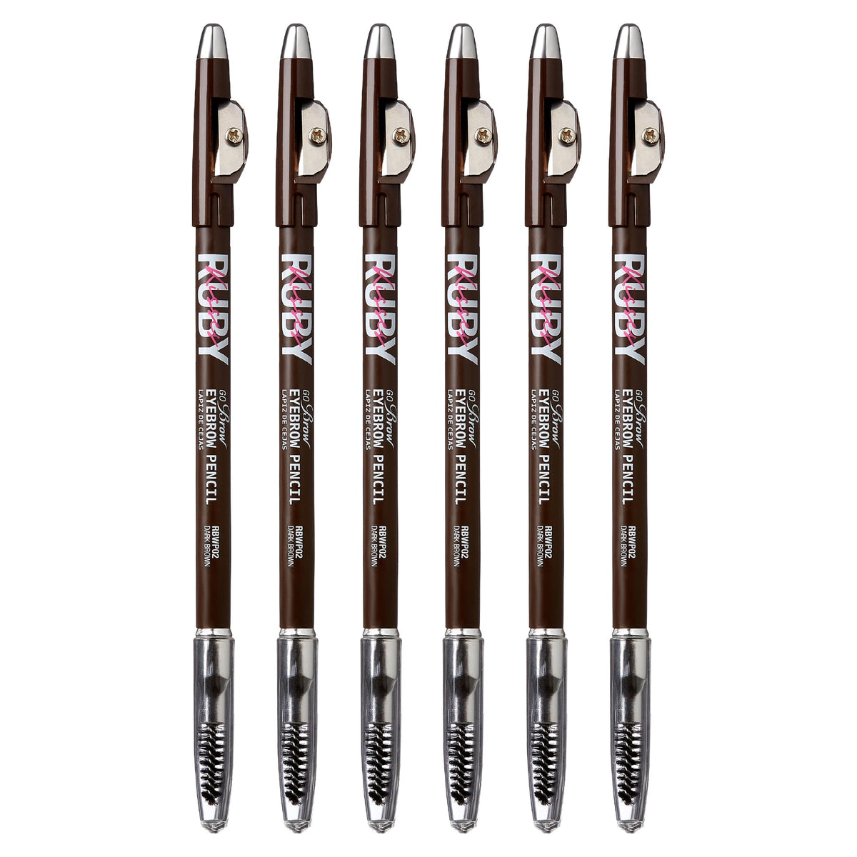 Ruby Kisses Kiss Go Brow lapiz madera marron oscuro para definir cejas con resultado natural